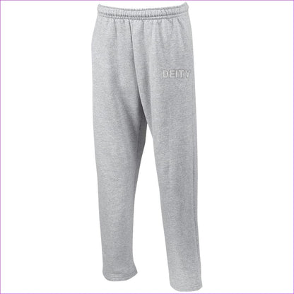 Sport Grey Deity Open Bottom Sweatpants with Pockets - unisex sweatpants at TFC&H Co.