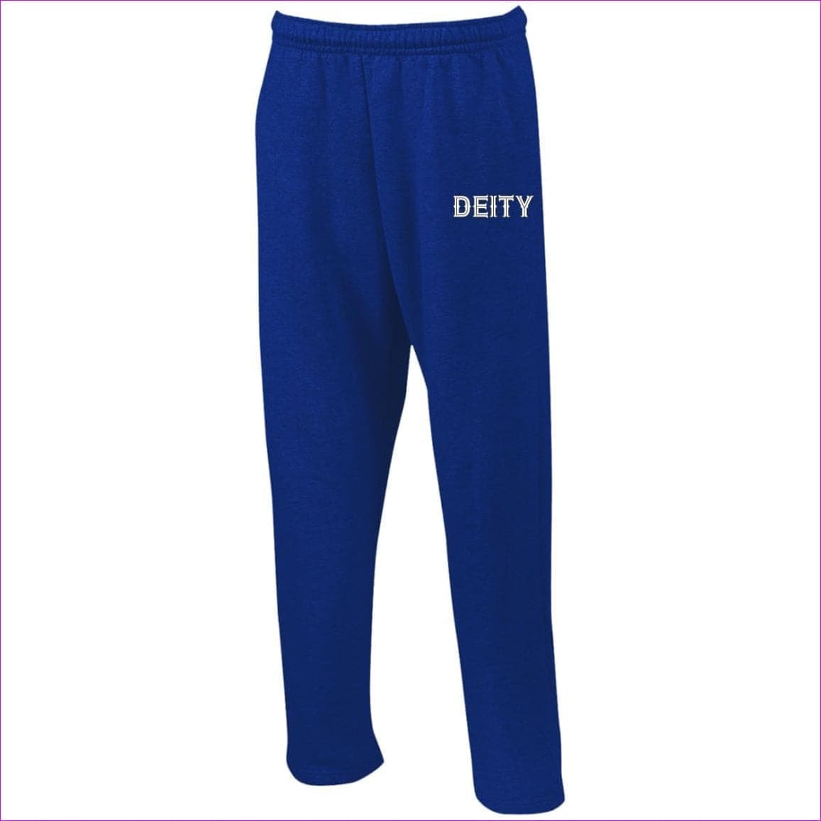 Royal Deity Open Bottom Sweatpants with Pockets - unisex sweatpants at TFC&H Co.
