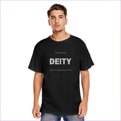 Black - Deity Oversized Short Sleeve T-shirt | 100% Cotton - Unisex T-Shirt at TFC&H Co.