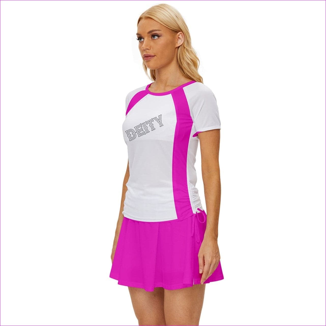 - Deity Pink Color Block Womens Sports Wear Set - athletic-workout-sets at TFC&H Co.