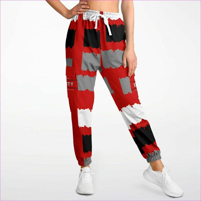 Deity Premium Cargo Sweatpants in Red - Fashion Cargo Sweatpants - AOP at TFC&H Co.
