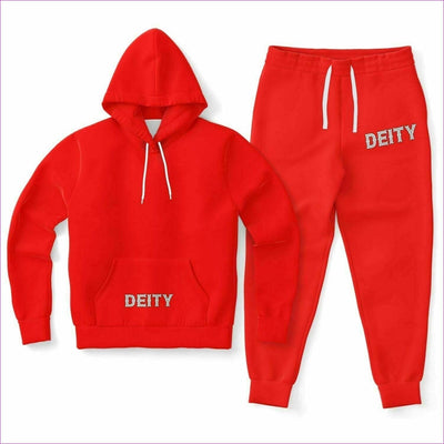 Deity Premium Red Athletic Jogging Suit - Athletic Hoodie & Jogger - AOP at TFC&H Co.