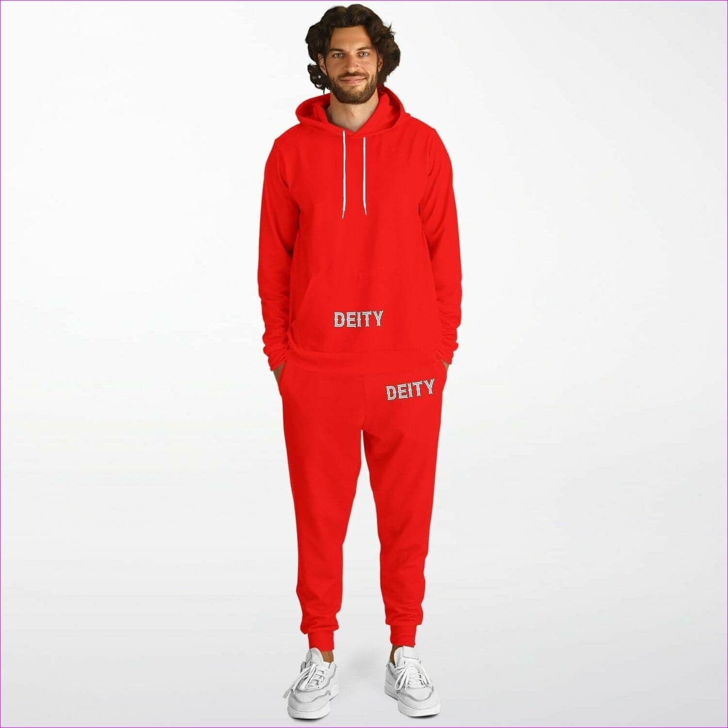 - Deity Premium Red Athletic Jogging Suit - Athletic Hoodie & Jogger - AOP at TFC&H Co.