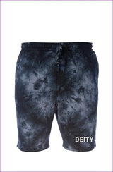 Tie Dye Black Deity Premium Tie Dye Fleece Shorts - men's shorts at TFC&H Co.
