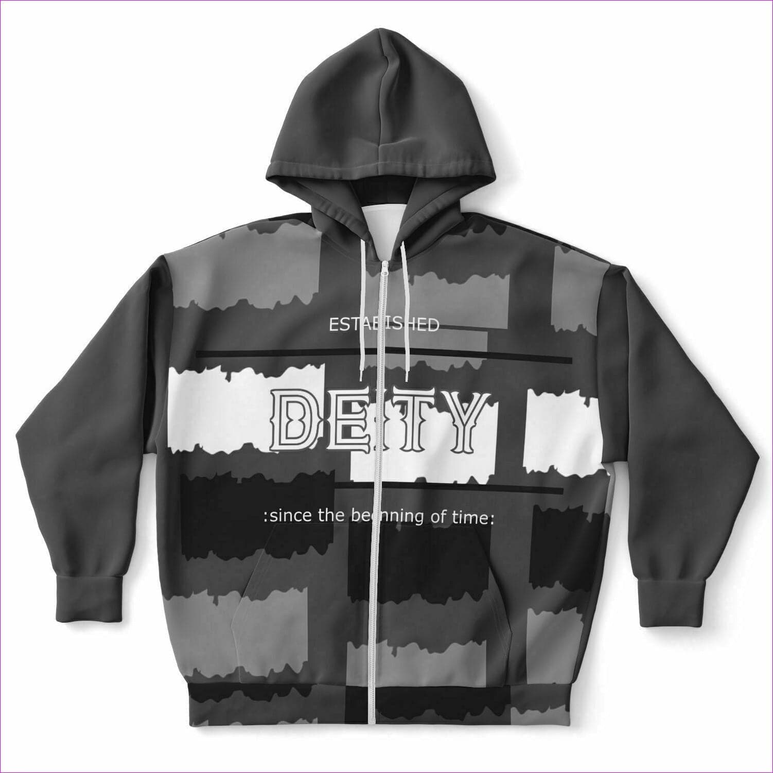 Deity Premium ZIp Hoodie Voluptuous (+) Plus Sizes - Fashion Plus-size Ziphoodie - AOP at TFC&H Co.