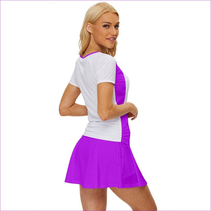 Deity Purple Color Block Womens Sports Wear Set - athletic-workout-sets at TFC&H Co.