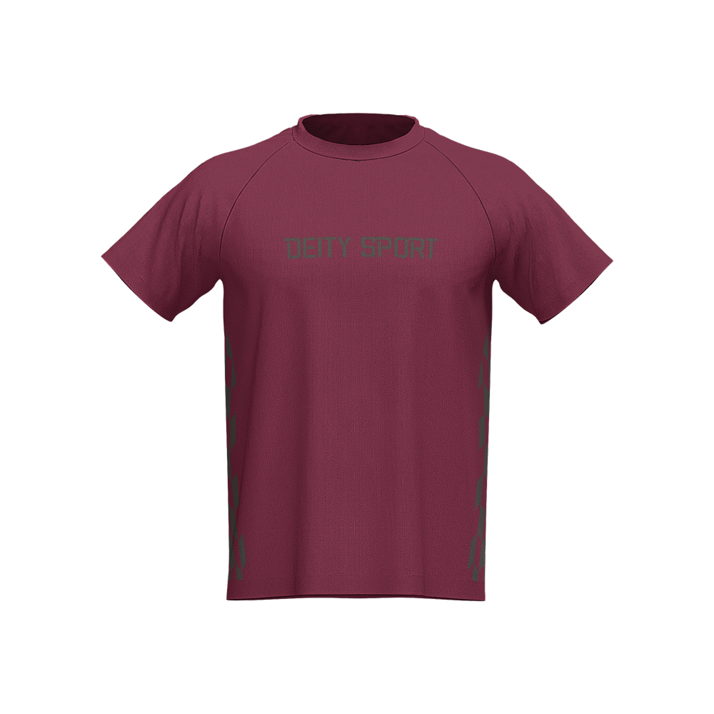 - Deity Sport Men's Seamless Knit Short Sleeve T-shirt - Cinna Red - mens t-shirt at TFC&H Co.