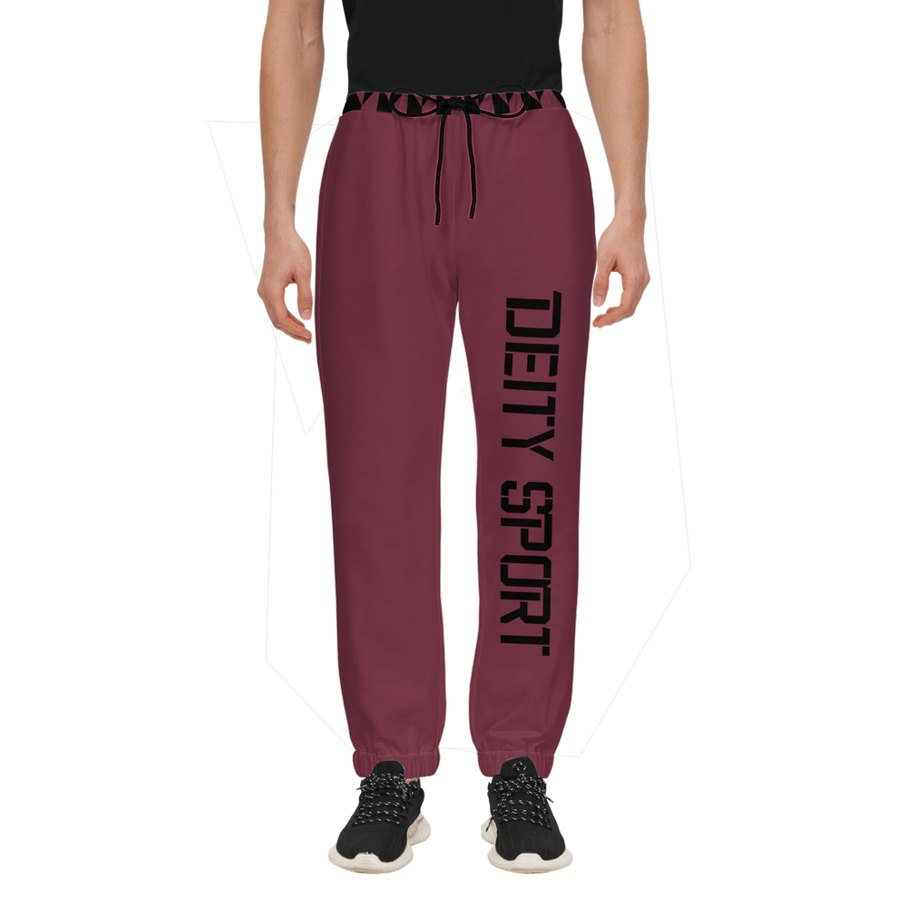 Deity Sport Organic Unisex Casual Fit Jogging Pants- Cinna Red - unisex jogging pants at TFC&H Co.