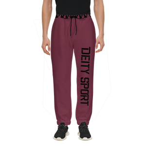 - Deity Sport Organic Unisex Casual Fit Jogging Pants- Cinna Red - unisex jogging pants at TFC&H Co.