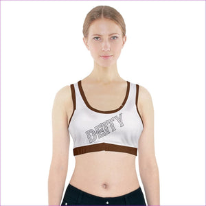 - Deity Sports Bra With Pocket - Brown - womens sports bra at TFC&H Co.