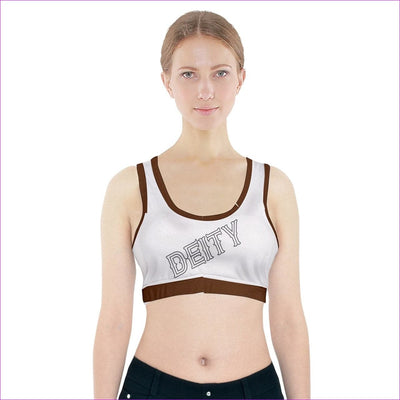 - Deity Sports Bra With Pocket - Brown - womens sports bra at TFC&H Co.