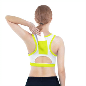 - Deity Sports Bra With Pocket - Yellow - womens sports bra at TFC&H Co.