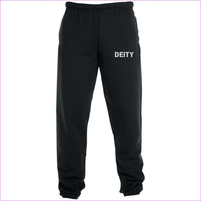 Black Deity Sweatpants with Pockets - unisex jogging pants at TFC&H Co.