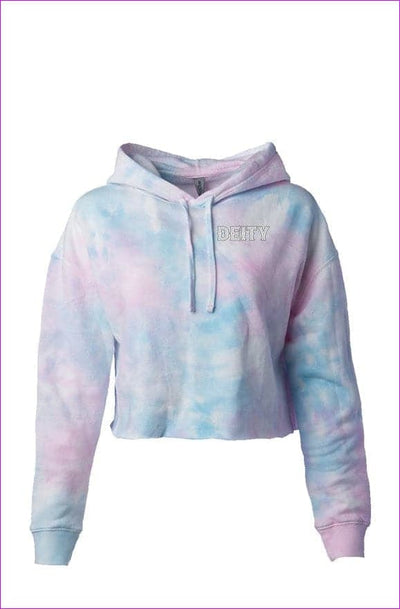 Tie Dye Cotton Candy - Deity Tie Dye Cropped Hoodie - womens cropped hoodie at TFC&H Co.