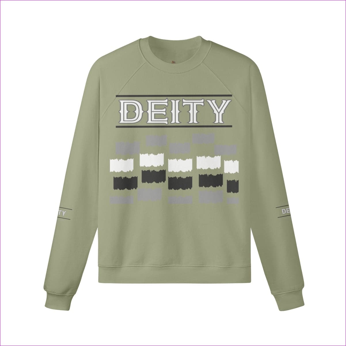 Matcha Green Deity Unisex Heavyweight Fleece-lined Sweatshirt | 100% Cotton - Unisex Sweatshirt at TFC&H Co.
