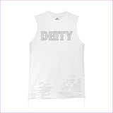 White - Deity Unisex Ripped Tank Top - unisex tank top at TFC&H Co.
