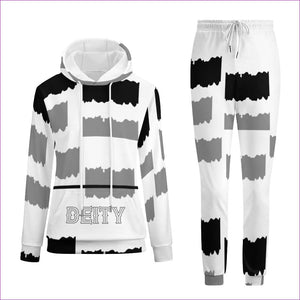 White - Deity Womens Hooded Sweatshirt Set - 4 options - womens jogging suit at TFC&H Co.