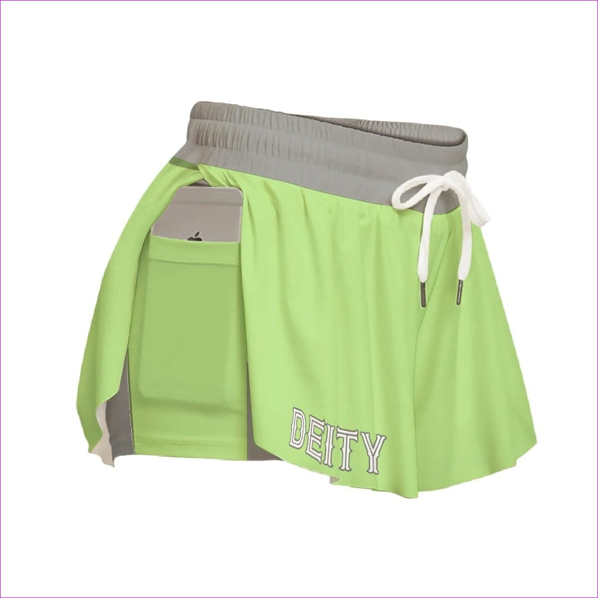 Green - Deity Womens Neon Sports Culottes With Pocket - womens culottes at TFC&H Co.