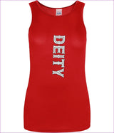 Fire Red - Deity Womens Premium Sports Cool Vest - Womens sports tank top at TFC&H Co.