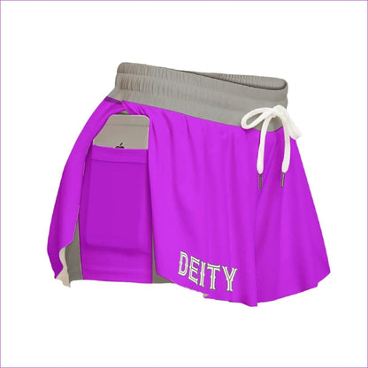 Purple Deity Womens Purple Sport Culottes With Pocket - women's culottes at TFC&H Co.