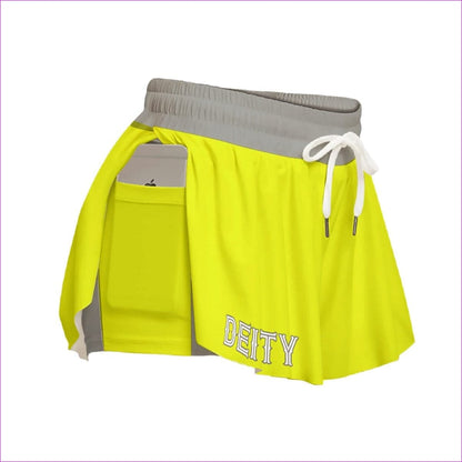 Yellow Deity Womens Yellow Sport Culottes With Pocket - women's culottes at TFC&H Co.