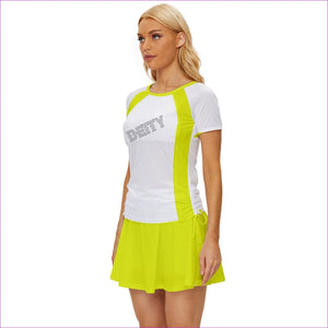 Deity Yellow Color Block Womens Sports Wear Set - athletic-workout-sets at TFC&H Co.
