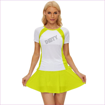 - Deity Yellow Color Block Womens Sports Wear Set - athletic-workout-sets at TFC&H Co.