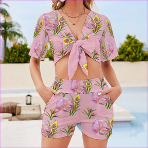 - Delightful Beach Sports Two Piece Outfit Set - 2 options - womens crop top & shorts set at TFC&H Co.
