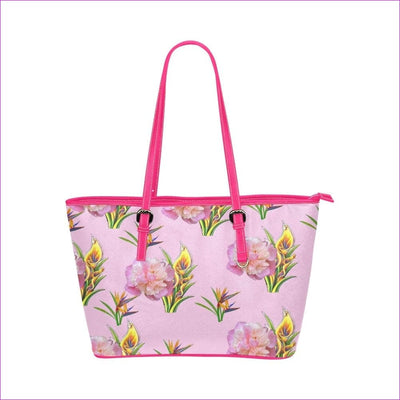 One Size Delightful Pink/Pink Leather Tote Bag (Model 1651) (Big) - Delightful Tote Bag - 2 options - Tote bags at TFC&H Co.