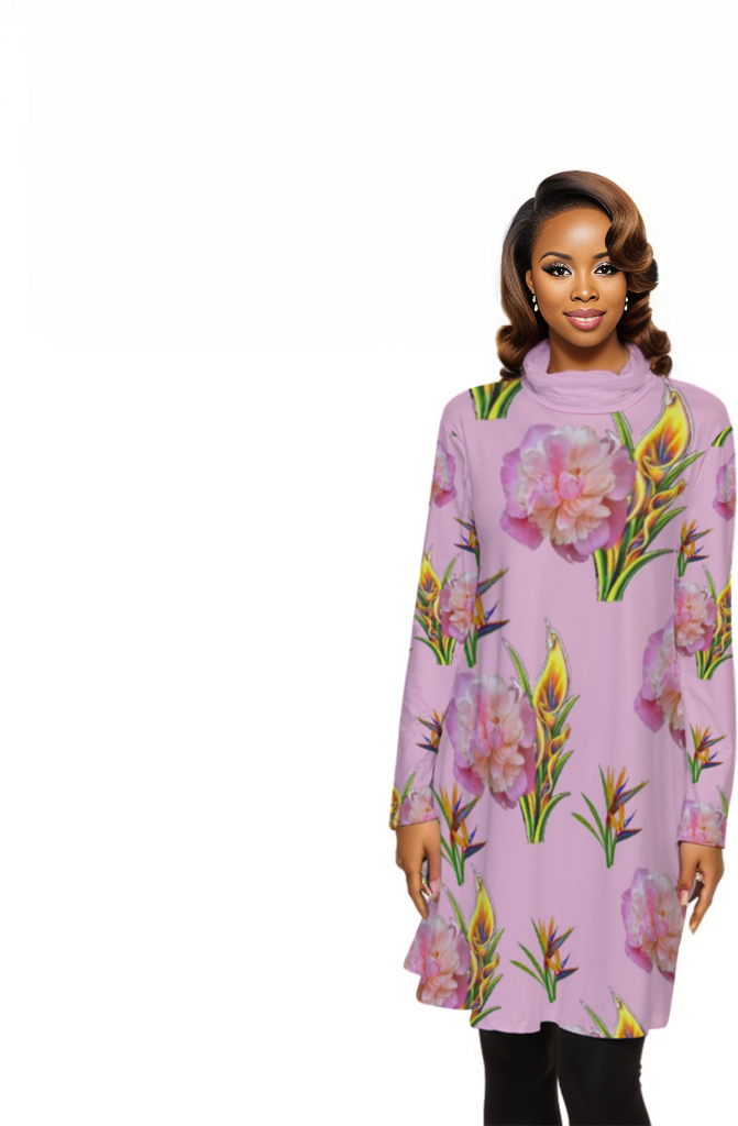 Delightful Women's Long Sleeve Classic Dress - women's dress at TFC&H Co.