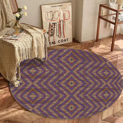 Multi-colored - Derma Foldable Round Mat - Area Rugs at TFC&H Co.