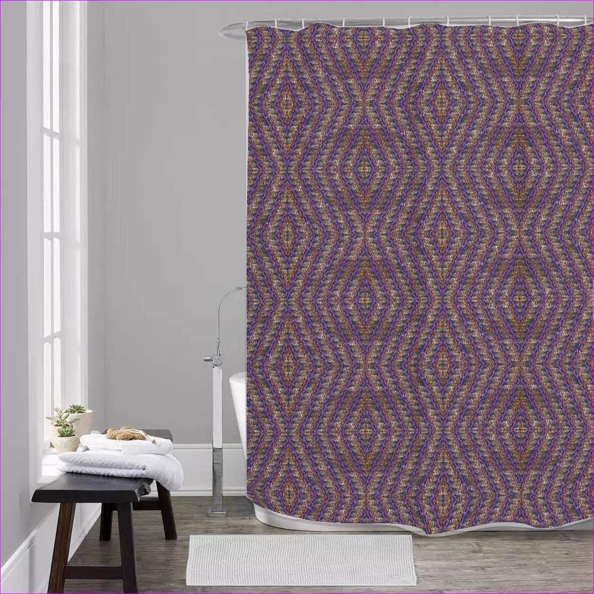multi-colored Derma Shower Curtains 150（gsm） - shower curtain at TFC&H Co.