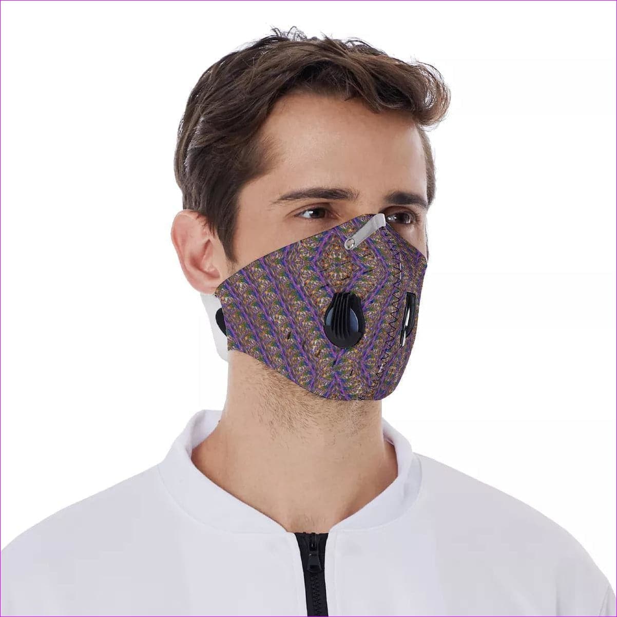 M multi-colored - Derma Velcro Mask with Valves - face mask at TFC&H Co.