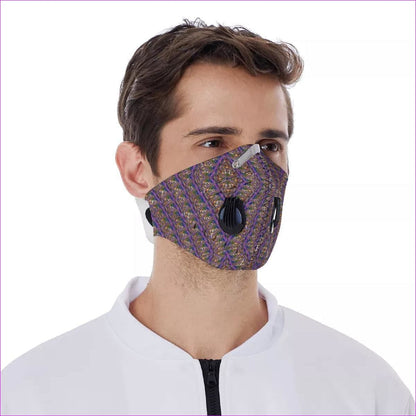 M multi-colored Derma Velcro Mask with Valves - face mask at TFC&H Co.