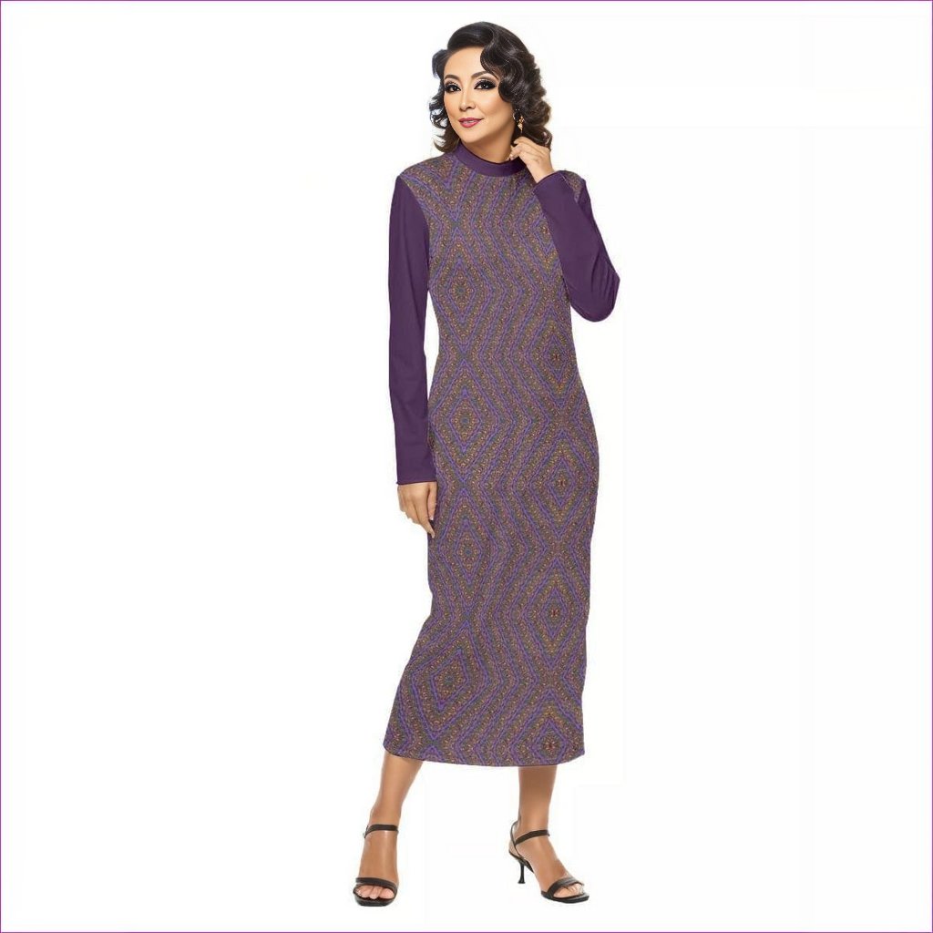 purple - Derma Womens Hip Dress - womens dress at TFC&H Co.