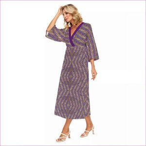 multi-colored - Derma Womens Mid-Sleeve Maxi Dress - womens dress at TFC&H Co.