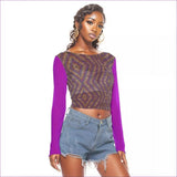 multi-colored - Derma Womens Sheer Mesh Top - womens top at TFC&H Co.