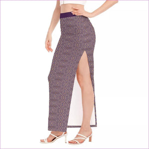 multi-colored - Derma Womens Side Slit Long Skirt - womens skirt at TFC&H Co.