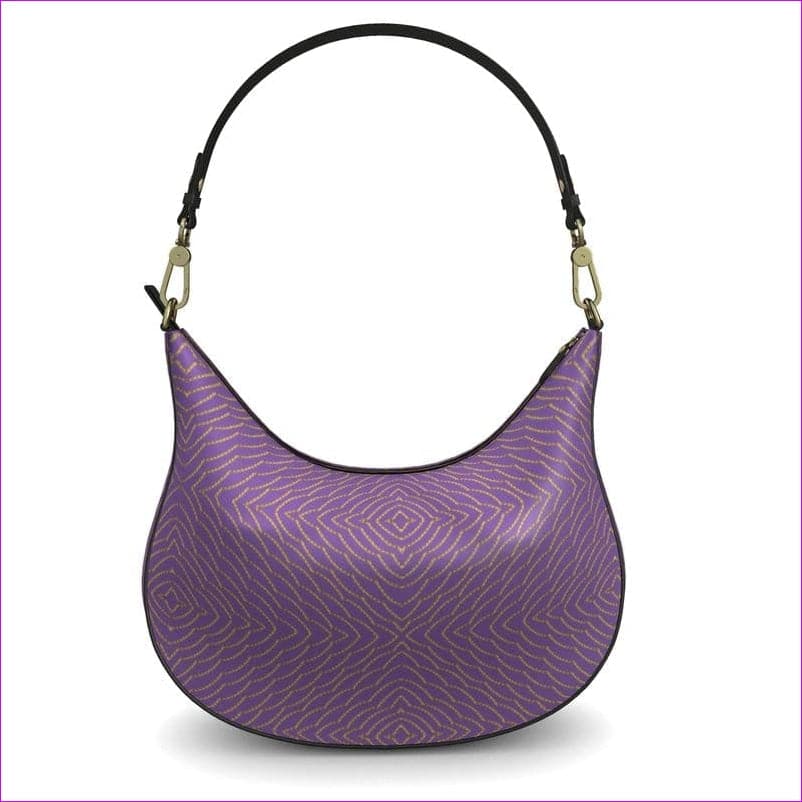 - Diamond Chained Luxury Leather Curve Hobo Bag - handbag at TFC&H Co.