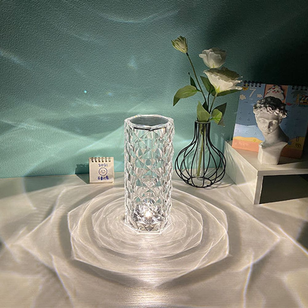 Diamond Crystal Rose Projector Touch Lamp - lamp at TFC&H Co.