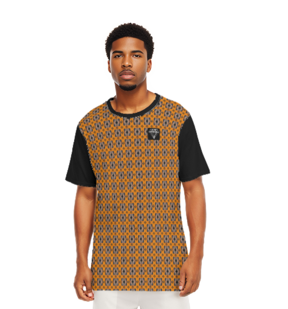 Orange Diamond Sun Men's O-Neck T-Shirt | 100% Cotton - men's t-shirt at TFC&H Co.