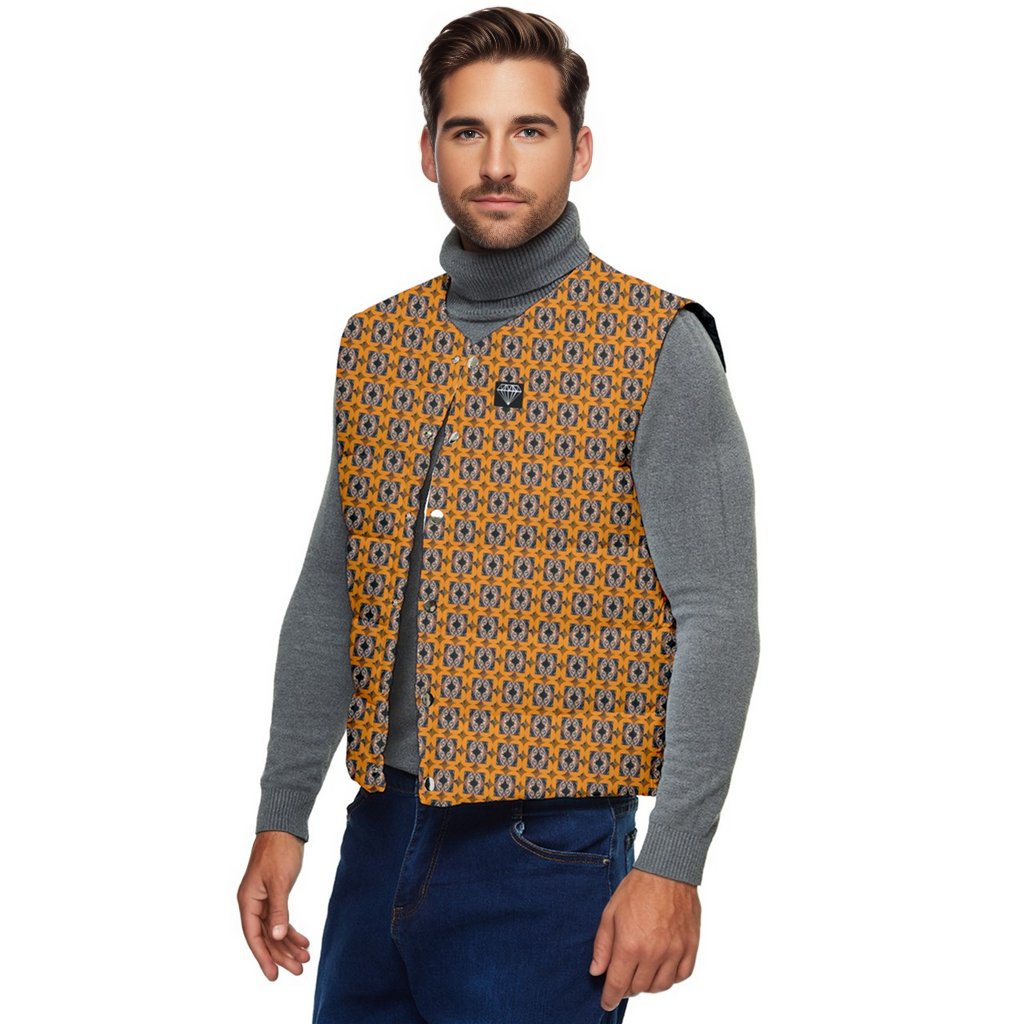 - Diamond Sun Men's Short Button Up Puffer Vest - mens vest at TFC&H Co.