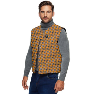 - Diamond Sun Men's Short Button Up Puffer Vest - mens vest at TFC&H Co.