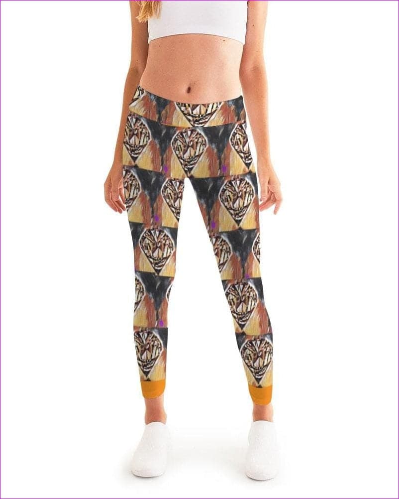 orange/black - Diamonds in The Sun Womens Yoga Pant - womens leggings at TFC&H Co.