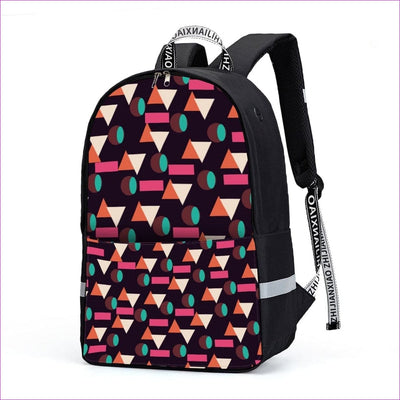 M Multi-colored Disco Backpack With Reflective Bar - Backpacks at TFC&H Co.