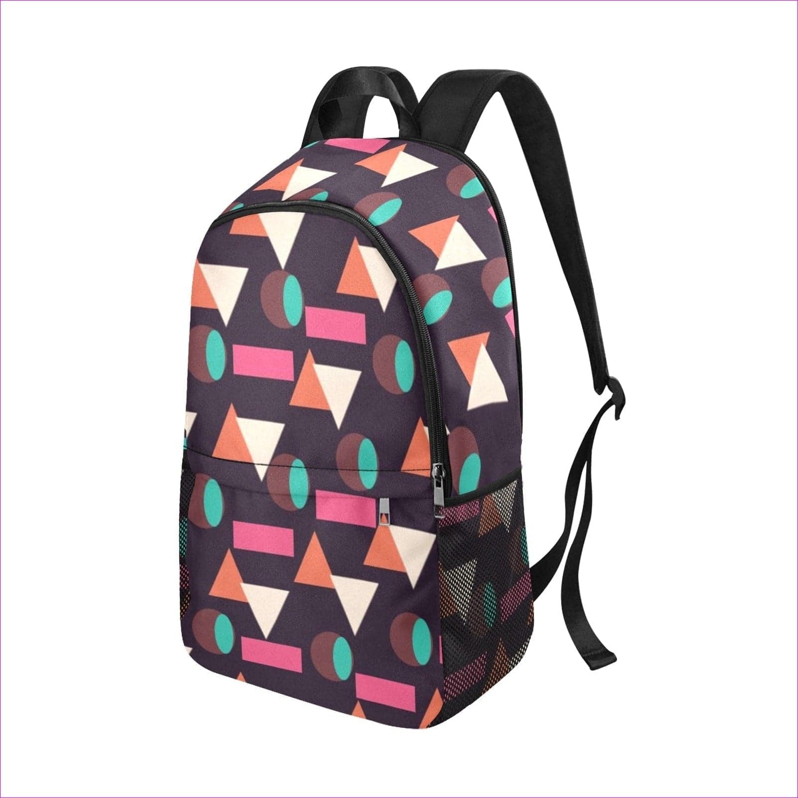 - Disco Unisex Casual Backpack with Side Mesh Pockets - Backpacks at TFC&H Co.