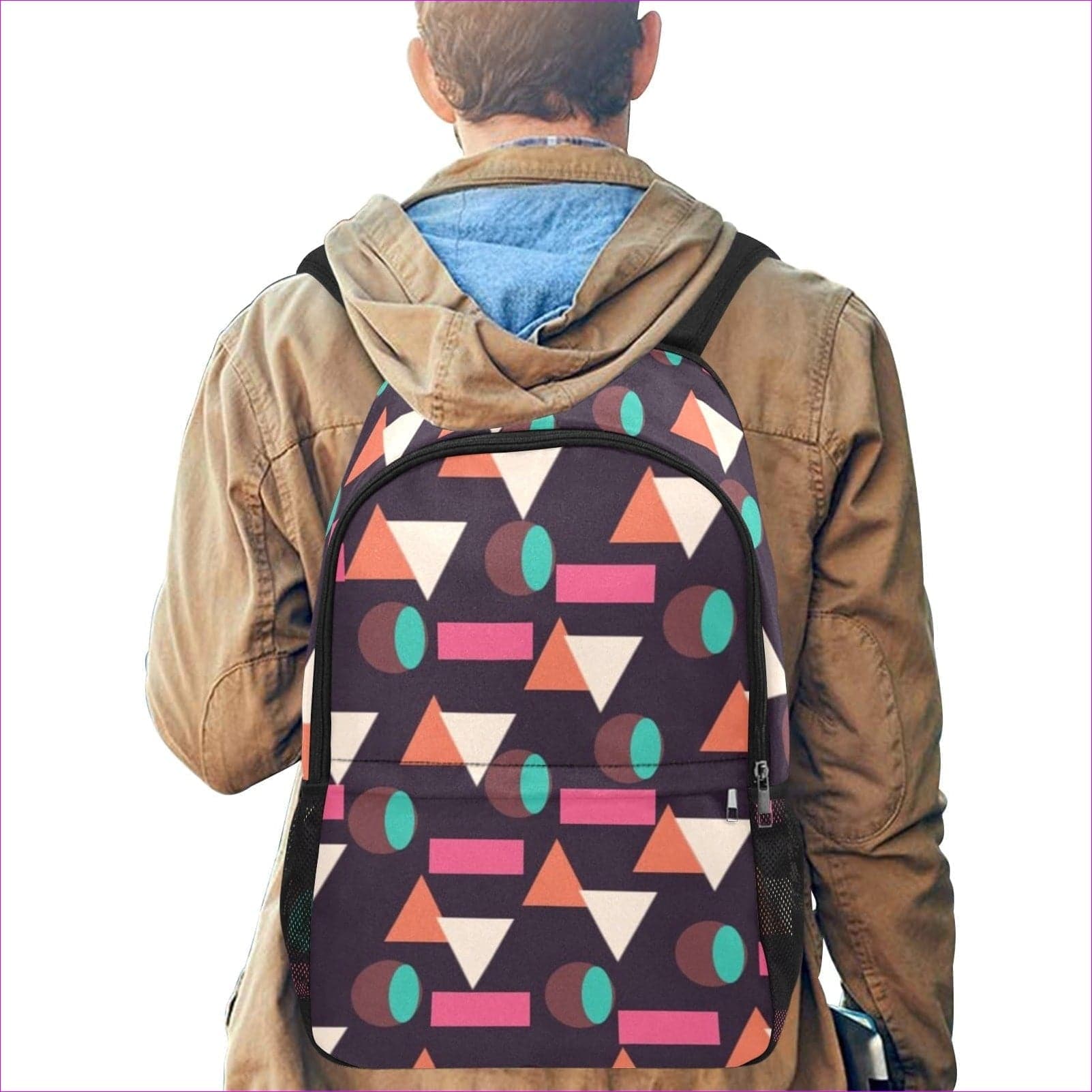 Disco Unisex Casual Backpack with Side Mesh Pockets - Backpacks at TFC&H Co.