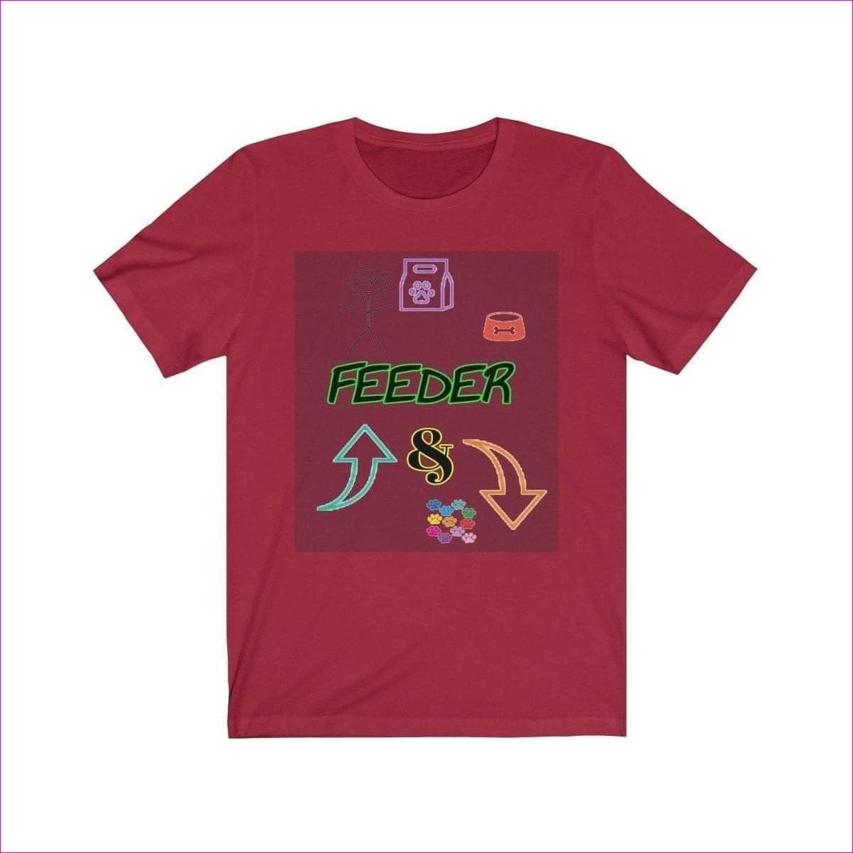 Canvas Red - Spoiled Pets Feeder &...... Unisex Jersey Short Sleeve Tee - unisex t-shirt at TFC&H Co.