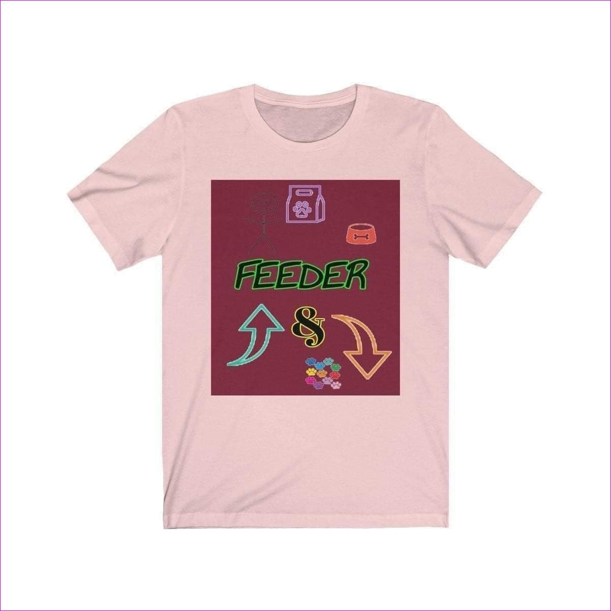 Soft Pink - Spoiled Pets Feeder &...... Unisex Jersey Short Sleeve Tee - unisex t-shirt at TFC&H Co.