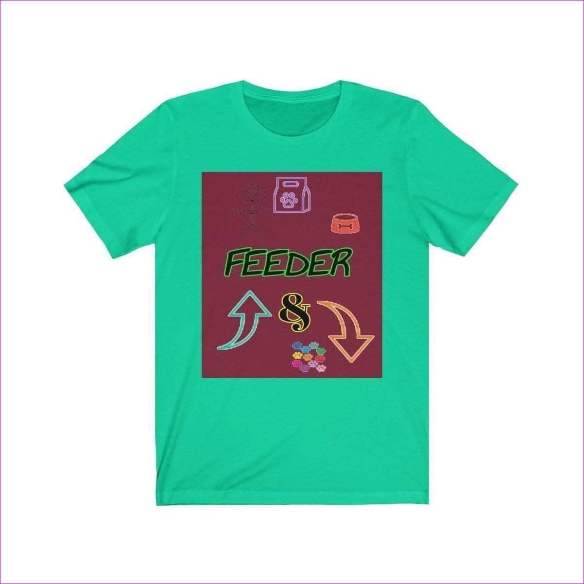 Teal - Spoiled Pets Feeder &...... Unisex Jersey Short Sleeve Tee - unisex t-shirt at TFC&H Co.